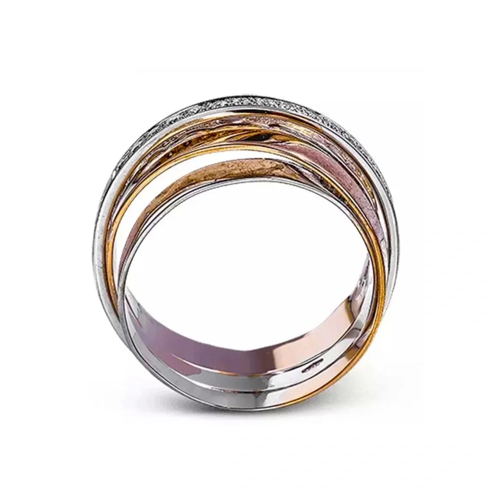 Rose Gold & Silver Wide Ring Brand New - Picture 10 of 10